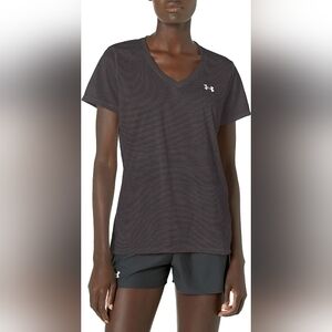 Under Armour Women's Bubble Tech Heather Short-Sleeve V-Neck T-shirt